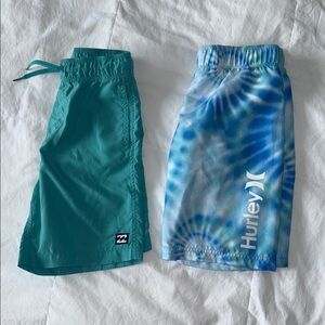 Billabong & Hurley Swim Trunks bundle for boys size 7